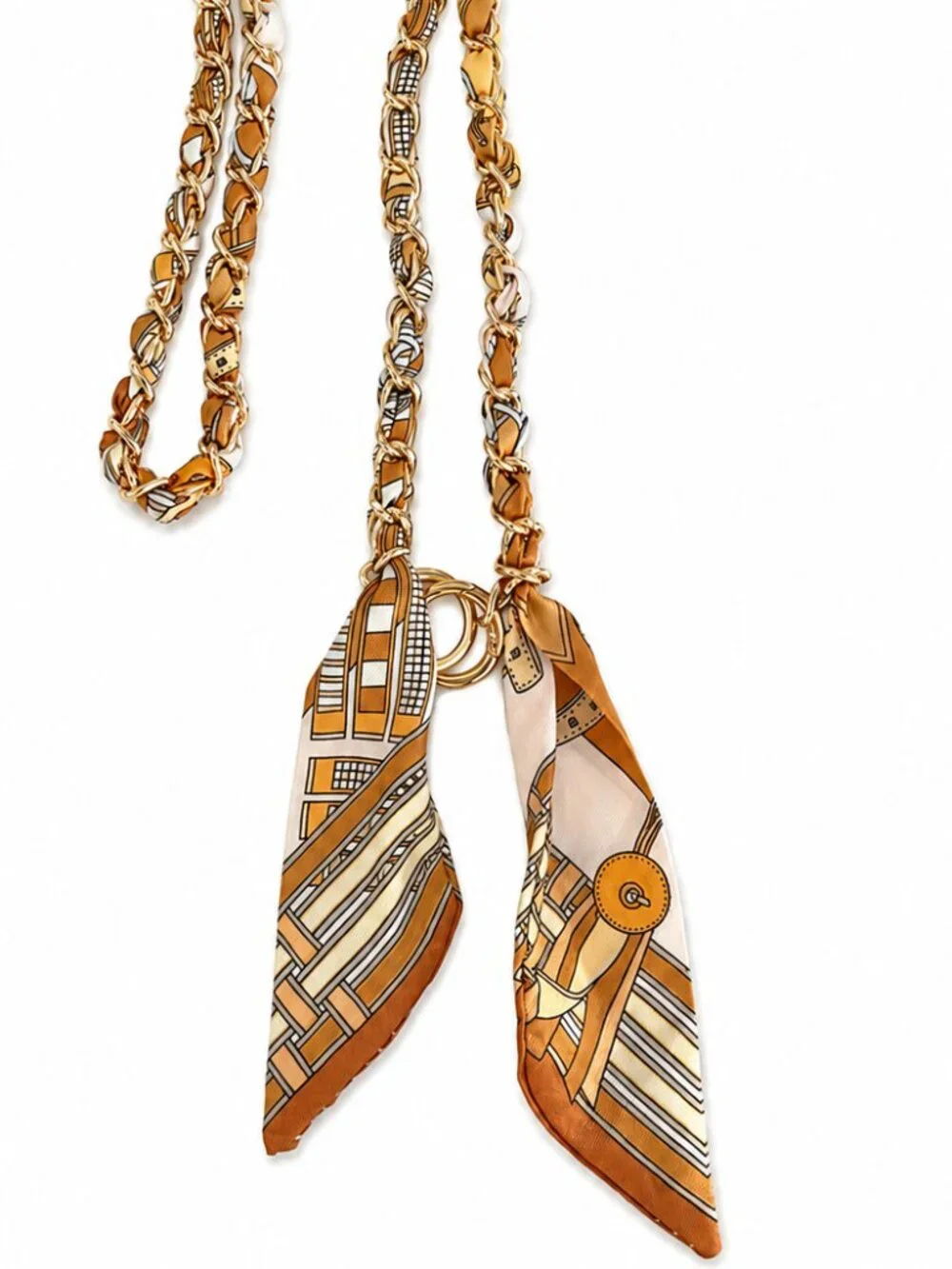 Ribbon Chain Phone Crossbody Lanyard with clear Tether Patch